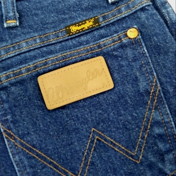 VINTAGE WRANGLER High Rise Dark Wash Western Style Blue Jeans 31 x 29 - Picture 2 of 10